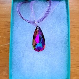 Nightshade Purple Crystal Marquise Necklace